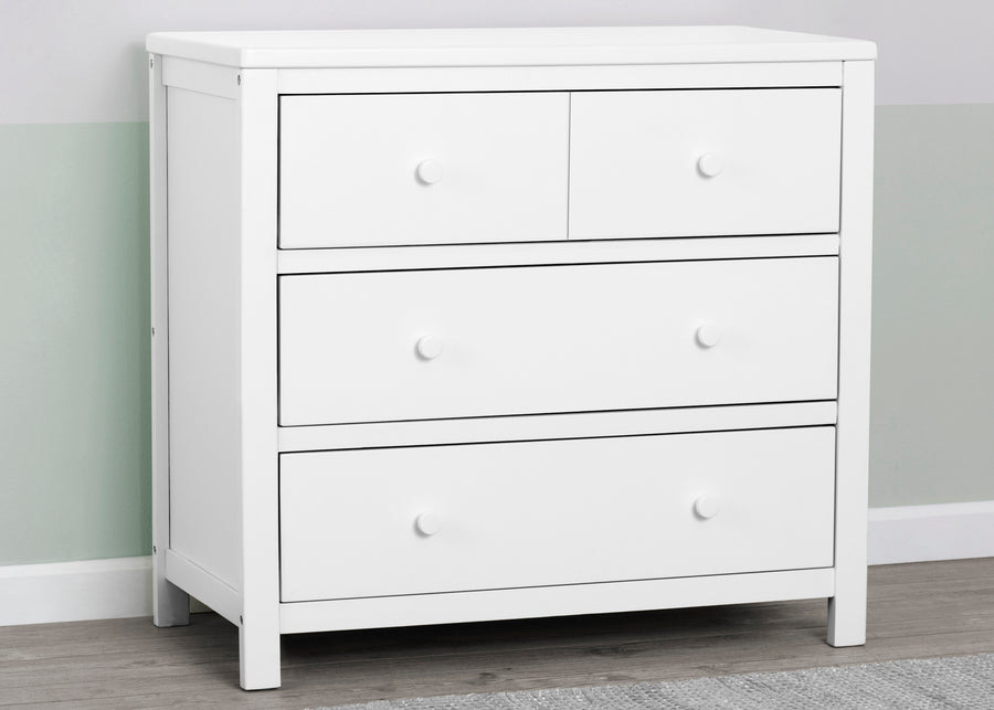 Bianca White (130) 1-3 Drawer Dresser with Interlocking Drawers