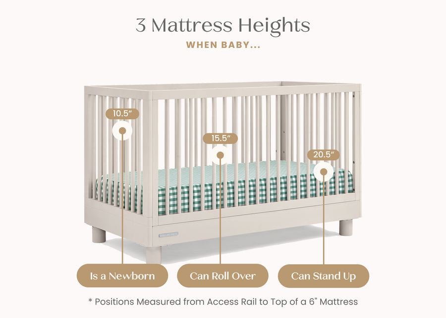 Soft Beige (1560) 19-Ari 4-in-1 Convertible Crib