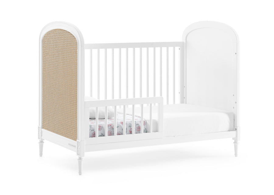 Bianca White with Textured Almond (1508) 11-Madeline 4-in-1 Convertible Crib
