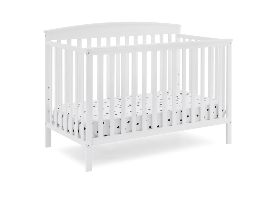 Bianca White (130) 27-Hanover 6-in-1 Convertible Baby Crib
