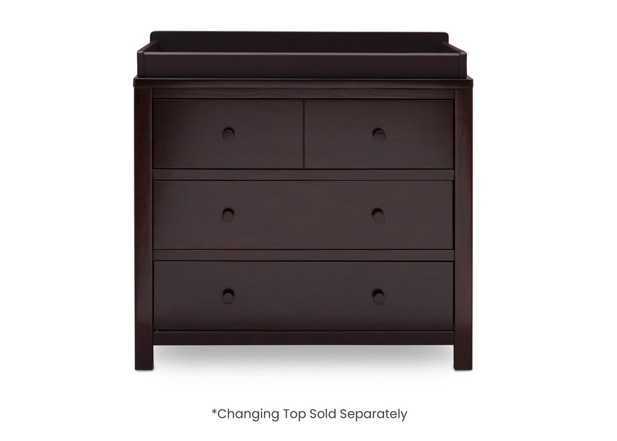 Dark Chocolate (207) 2-3 Drawer Dresser with Interlocking Drawers