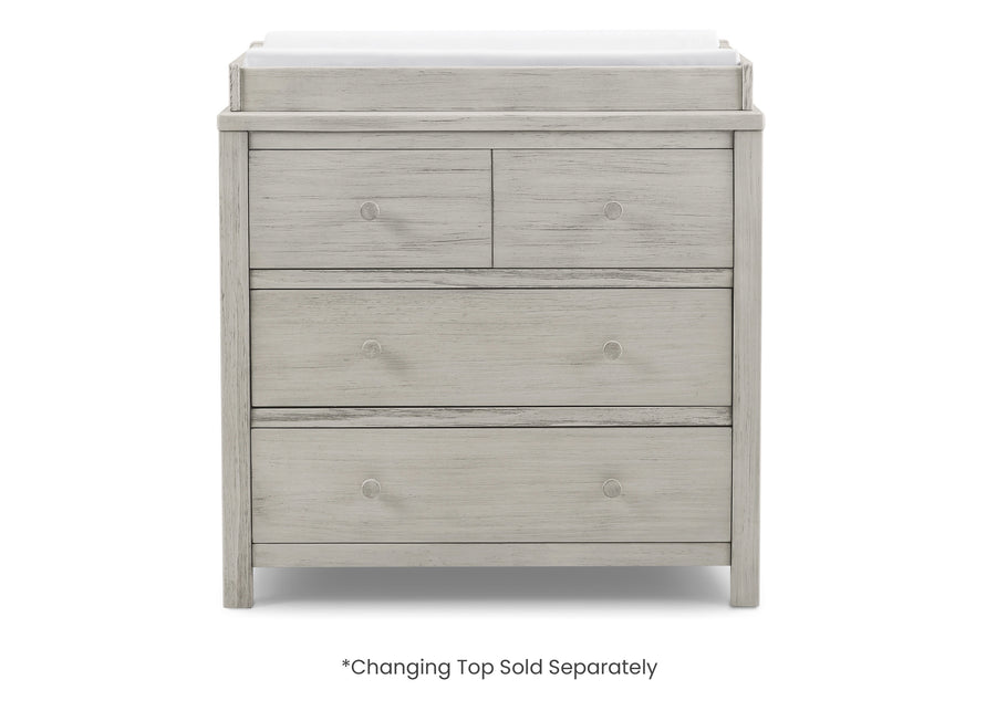 Rustic Mist (1373) 8-Cambridge 3 Drawer Dresser with Interlocking Drawers