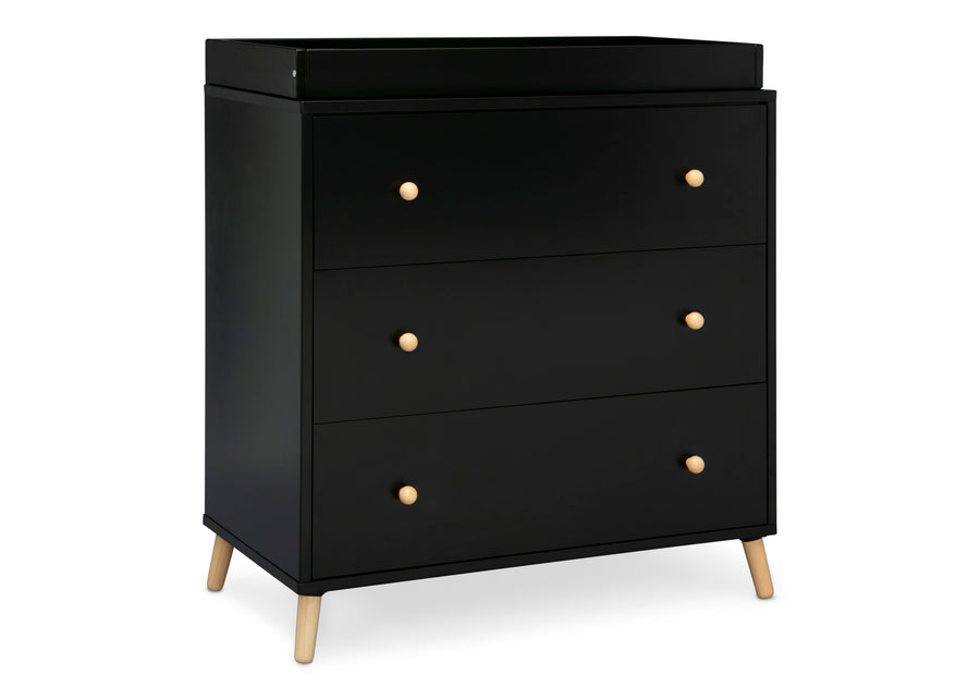 Ebony with Natural (1482) 6-Essex 3 Drawer Dresser with Interlocking Drawers