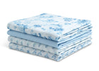 Blue Botanicals (3035) 10-100% Cotton Muslin Baby Receiving Blankets - 4 Pack