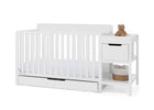 Bianca White (130) 40-Maya 5-in-1 Convertible Crib and Changer with Storage