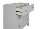 Gray dresser with open drawer on a white background 12-babyGap Legacy 3 Drawer Dresser with Interlocking Drawers