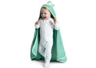Light Teal Owl (1258) 3-Personalized Baby Hooded Bath Towel
