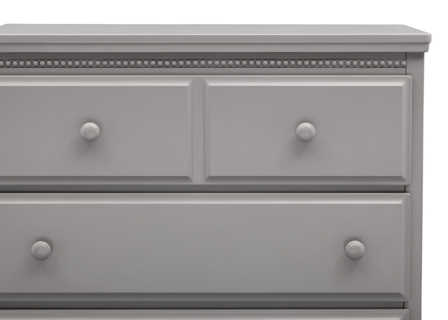Grey (026) 5-Emerson 3 Drawer Dresser with Changing Top and Interlocking Drawers