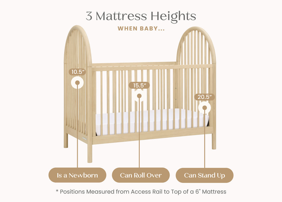 Natural Sandstone (1544) 4-Cannon 4-in-1 Convertible Crib