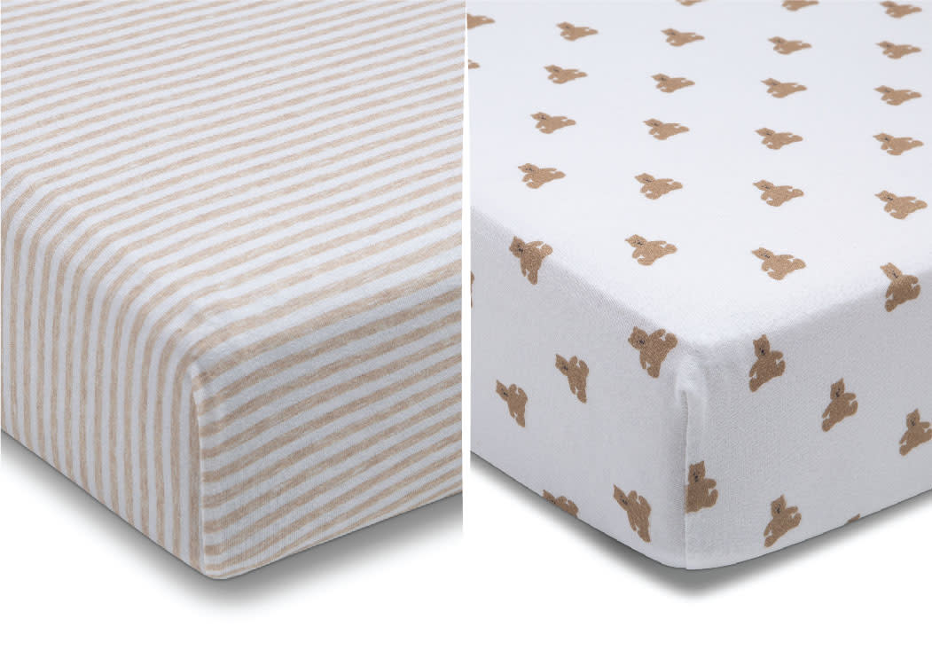 Tan Teddy Bears & Stripes (2407)