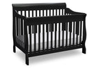 Black (001) 4-Canton 4-in-1 Crib
