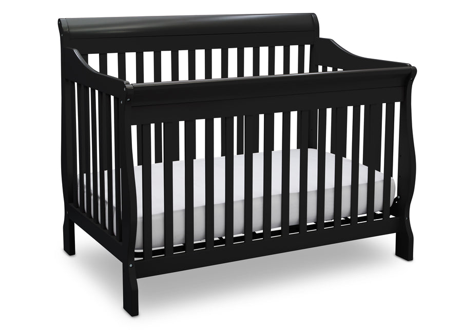 Black (001) 4-Canton 4-in-1 Crib