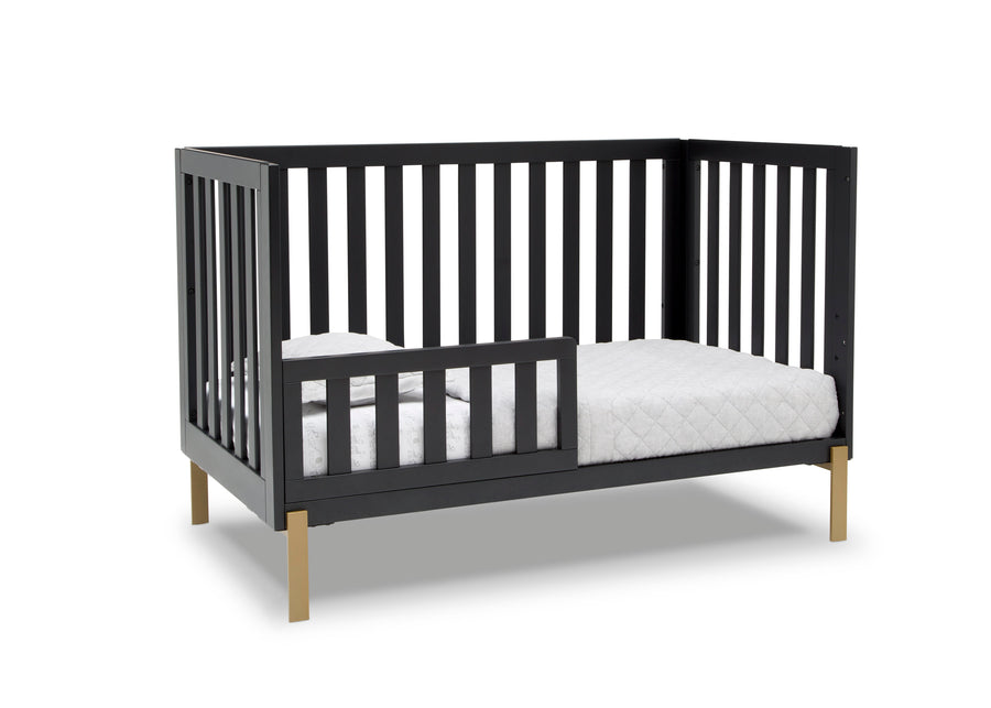 Midnight Grey with Metal (1361) 12-Hendrix 4-in-1 Convertible Crib