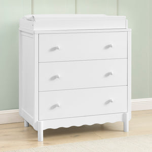 William 3 Drawer Dresser with Changing Top and Interlocking Drawers 54-William 3 Drawer Dresser with Changing Top and Interlocking Drawers