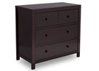 Dark Chocolate (207) 3-3 Drawer Dresser with Interlocking Drawers