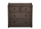 Rustic Grey (084) 2-Monterey 4 Drawer Dresser with Changing Top and Interlocking Drawers