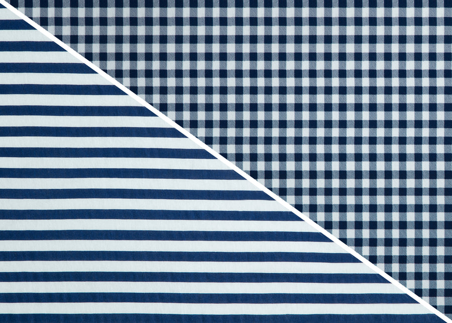 Navy Gingham (3220) 3-Blue Gingham Fitted Crib Sheets - 2 Pack