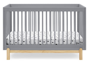 DCB: Grey with Natural (1359) 7-Poppy 4-in-1 Convertible Crib