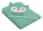 Light Teal Owl (1258) 16-Baby Hooded Bath Towel