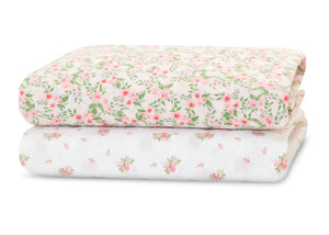 Pink Floral (3034) 7-Fitted Crib Sheets - 2 Pack