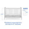 Bianca White (130) 4-Saint 4-in-1 Convertible Crib