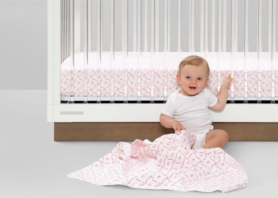 Pink Floral (3034) 13-Fitted Crib Sheets - 3 Pack