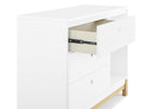 Bianca White with Natural (123) 4-Poppy 3 Drawer Dresser with Cubbies