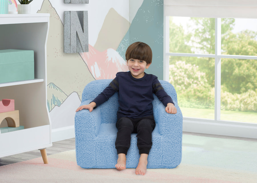 Powder Blue (1291) 20-Cozee Sherpa Chair for Kids