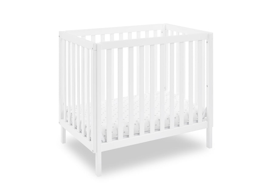 Bianca White (130) 11-Gio Mini Crib with 2.75-Inch Mattress