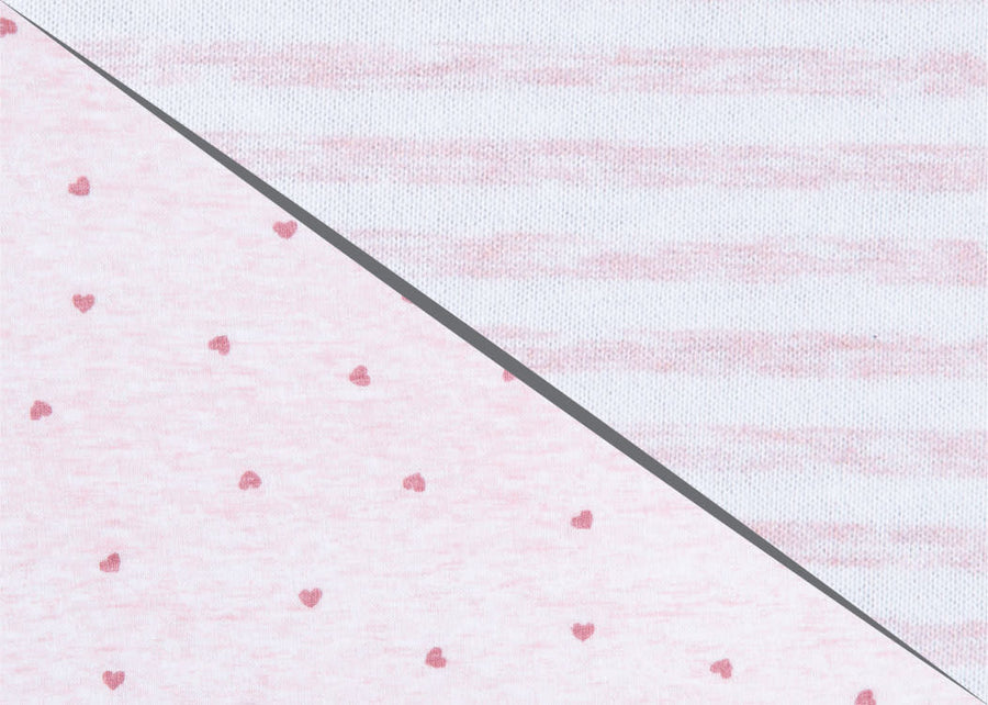 Pink Hearts & Stripes (3029) 2-babyGap Pink Hearts & Stripes 100% Organic Cotton Crib Sheets - 2 Pack