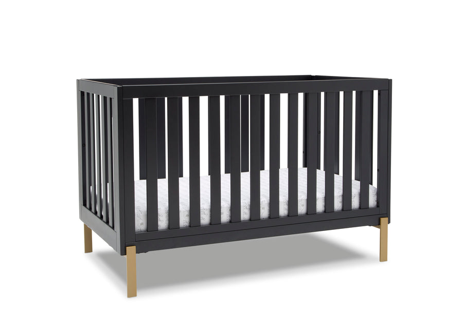 Midnight Grey with Metal (1361) 11-Hendrix 4-in-1 Convertible Crib