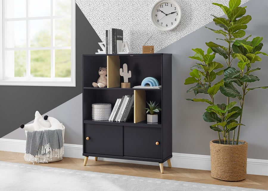 Ebony with Natural (1482) 1-Essex Bookcase