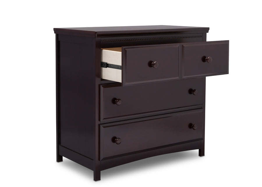 Dark Chocolate (207) 10-Emerson 3 Drawer Dresser with Changing Top and Interlocking Drawers