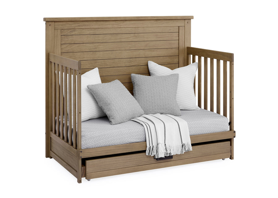 Rustic Acorn (1383) 6-Caden 6-in-1 Convertible Crib with Trundle Drawer