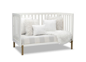 Bianca White with Melted Bronze (186) 6-Hendrix 4-in-1 Convertible Crib