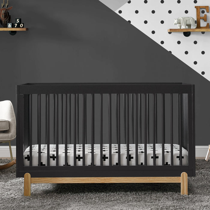 Midnight Grey with Natural (1372) 2-Poppy 4-in-1 Convertible Crib