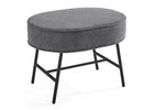Stone Grey with Black & Natural (1420) 7-Ella Ottoman with LiveSmart Evolve Fabric