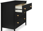 Ebony with Natural (1482) 11-Casey 3 Drawer Dresser with Interlocking Drawers