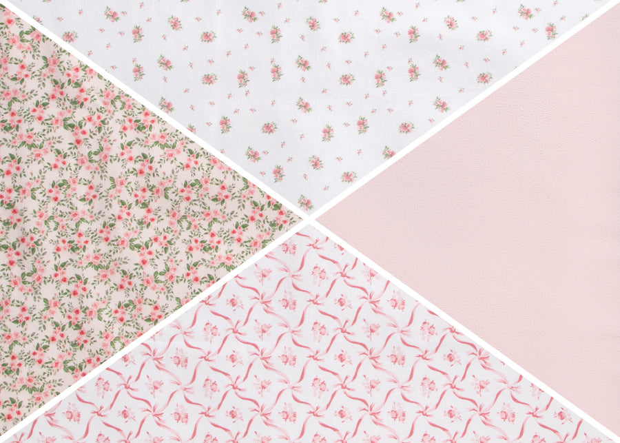 Pink Floral (3034) 15-100% Cotton Flannel Baby Receiving Blankets - 4 Pack