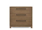 DCB: Aged Oak (845) 14-Rustic 3 Drawer Dresser with Interlocking Drawers