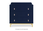 Navy with Natural (1481) 7-babyGap Legacy 3 Drawer Dresser with Leather Pulls and Interlocking Drawers