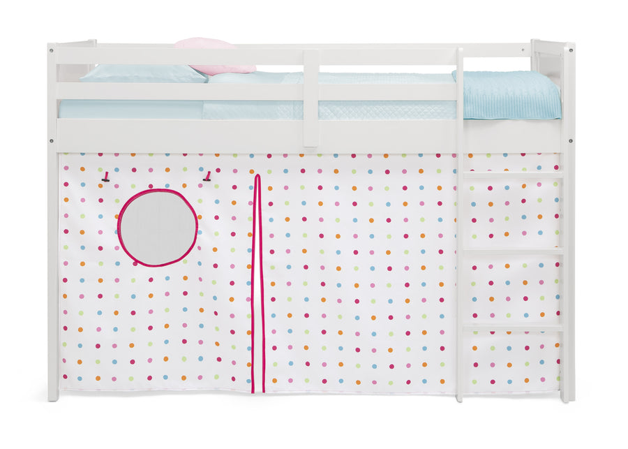 Dots (960) 20-Bed Tent - Curtain Set for Twin Loft or Bunk Bed (Bed Sold Separately)