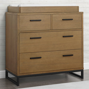 Foundry 4 Drawer Dresser with Changing Top Rustic Acorn with Matte Black (780) 29