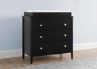 Ebony with Natural (1482) 8-Casey 3 Drawer Dresser with Interlocking Drawers