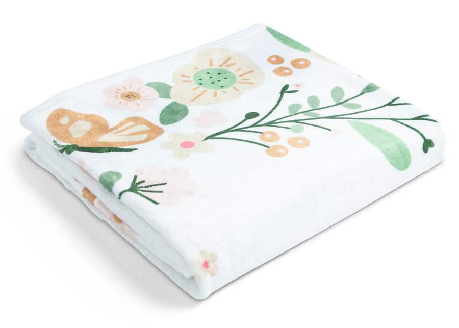 Floral (1287) 4-Personalized Milestone Baby Blanket