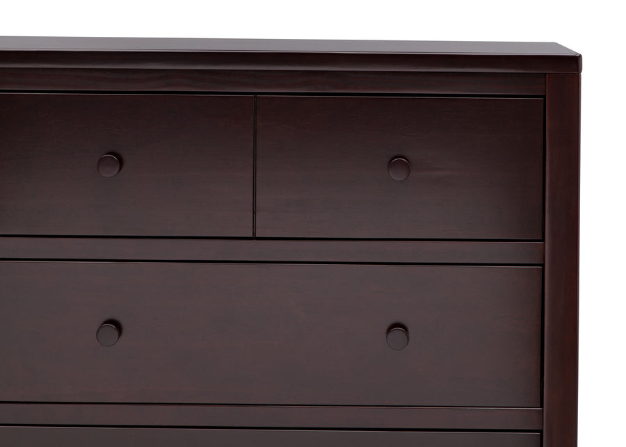 Dark Chocolate (207) 5-3 Drawer Dresser with Interlocking Drawers