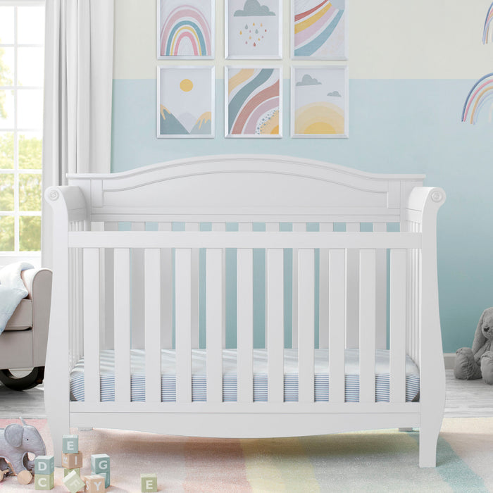Bianca White (130) 0-Lancaster 4-in-1 Convertible Crib