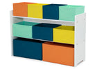 White with Navy/Green/Pastel (1289) 39-Deluxe Multi-Bin Toy Organizer with Storage Bins