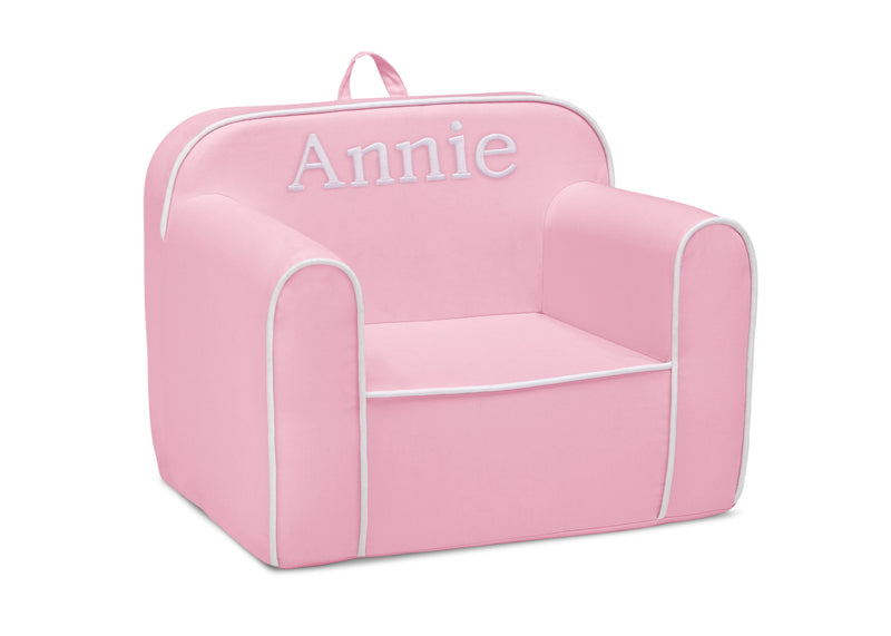 Pink and White (1187) 38-Personalized Cozee Chair for Kids