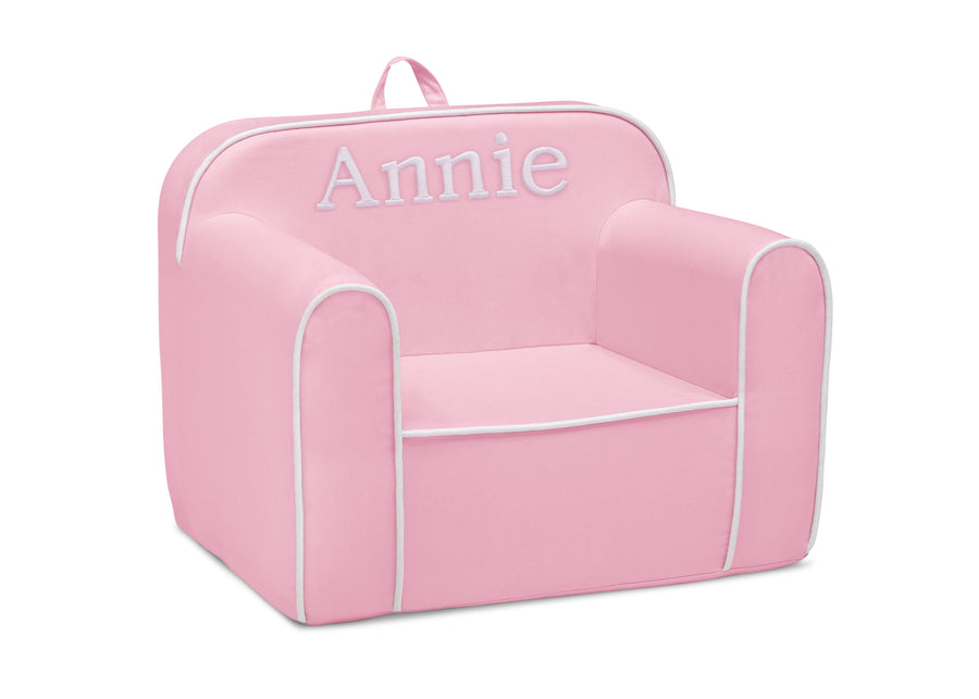 Pink and White (1187) 3-Personalized Cozee Chair for Kids